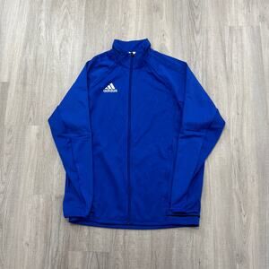 Adidas Jacket Men's Medium Blue Trio 17 Athletic Training Mock Neck BQ8201